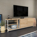 Comoda TV, Retricy, Primrose, 160x35.3x50.8 cm, PAL, Stejar alb