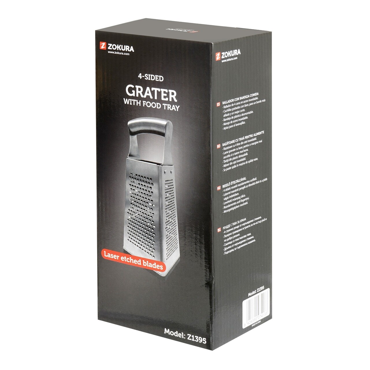 Razatoare multifunctionala, inox, cu tavita pentru colectare - Zokura - imagine 4