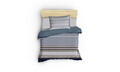 Lenjerie de pat pentru o persoana (ES), Savoy - Blue, Victoria, Bumbac Ranforce