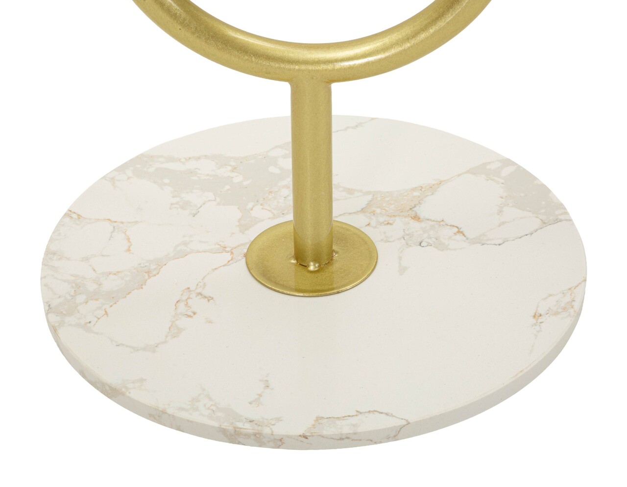 Cuier, Mauro Ferretti, Shelf, 40x35x176 cm, metal/imitatie de marmura, auriu/alb - imagine 2