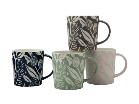 Set 4 cani, Maxwell & Williams, Habitat, 400 ml, portelan, multicolor