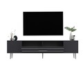 Comoda TV, Olivia, Dekolp2, Antracit / Argintiu