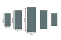 Set 5 tablouri decorative, BC54, Canvas, 70 x 20 cm, Multicolor