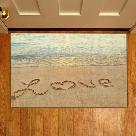 Covoras de intrare love on the sand, casberg, 38x58 cm, poliester, multicolor