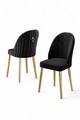 Set scaune 2 piese, Charlotte, Mara, Negru