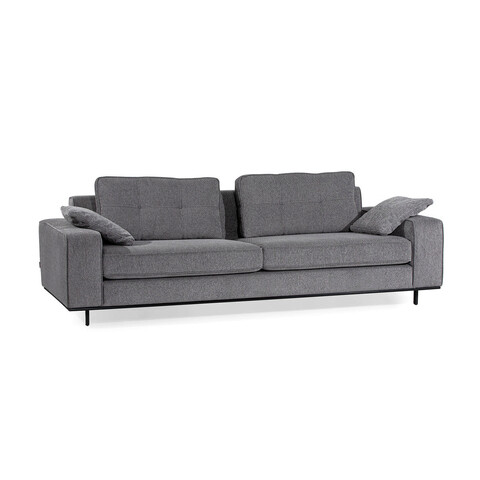 Canapea 3 locuri, ndesign, 291nds1318, lemn, gri