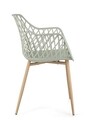 Scaun Optik, Bizzotto, 58 x 54 x 85.5 cm, metal/polipropilena, verde