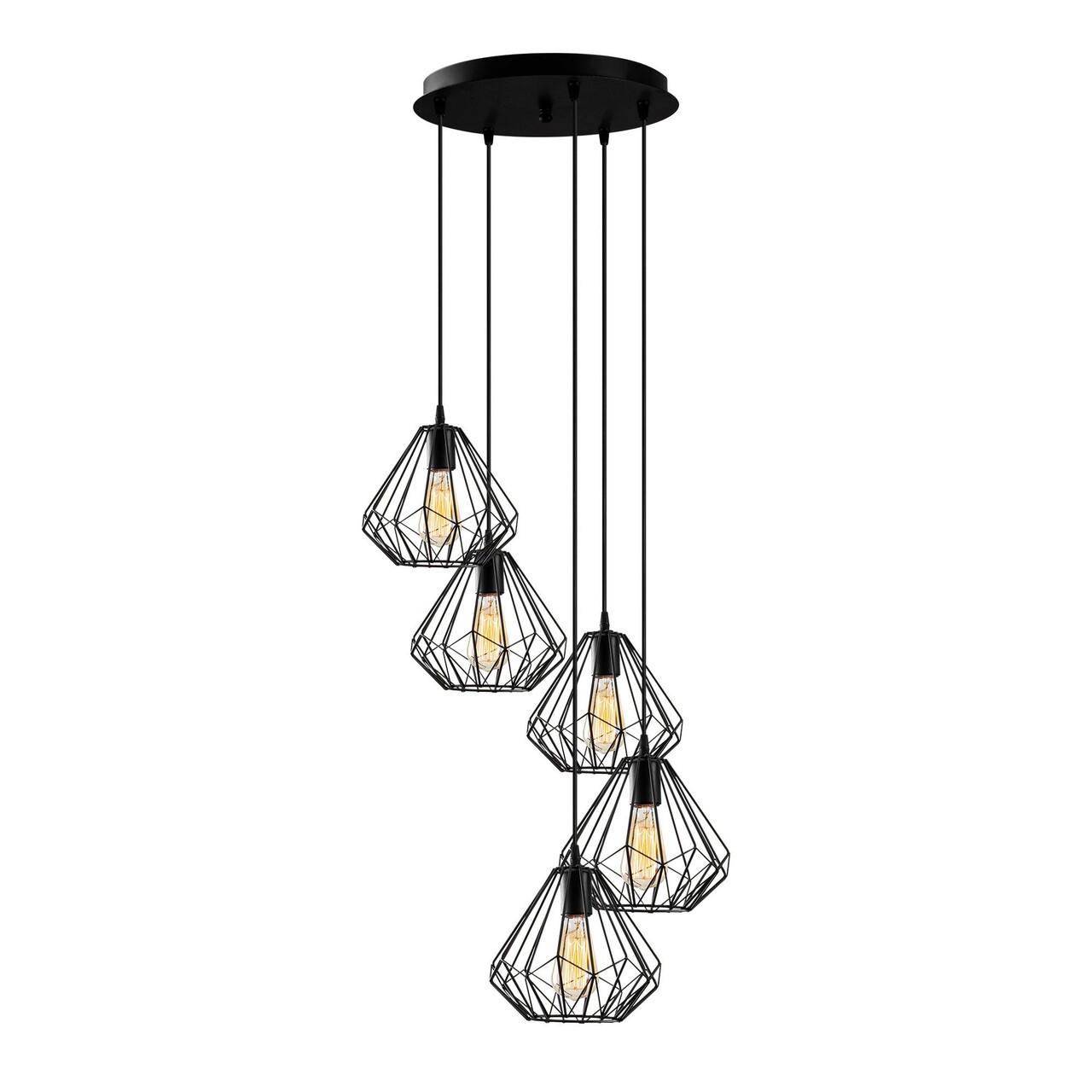 Lustra, Sheen, 521SHN3396, Metal, Negru - 1 | YEO