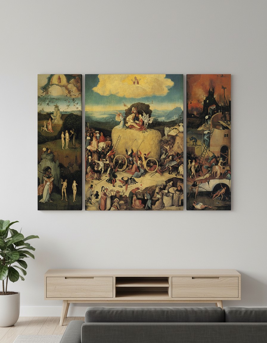 Tablou decorativ, Huhu3163, Dimensiune: 90 x 90 cm (1 bucată), Multicolor