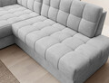 Coltar extensibil stanga 3 locuri ELTAP, LT-84MO, Blezalt, 240x150x82 cm, lemn/poliester, gri deschis