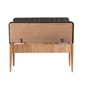Bancheta cu spatar, Vina 1053-2, Vella, Anthracite, Atlantic, 110x40x85 cm