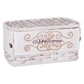 Set 2 cutii pentru accesorii de cusut, Welcome, Creaciones Meng, ratan/bambus