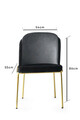 Set scaune 2 piese, Nmobb , Dore, Metal, Negru