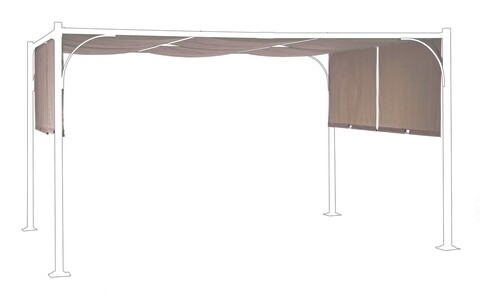 Prelata pentru pavilion de gradina Slide Gazebo, Bizzotto, 400 x 300 cm, poliester/poliamida, gri Gradina