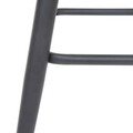 Scaun de bar Inu, Homla, 48x43x99 cm, MDF/metal/catifea din poliester, negru