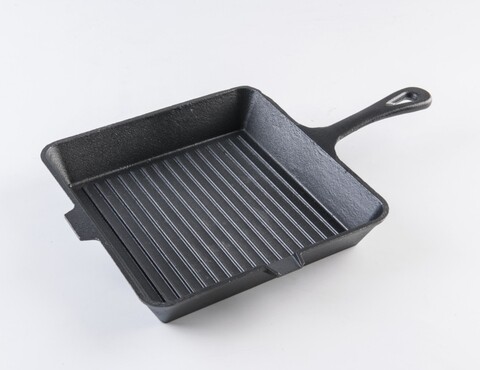 Tigaie grill, Vanora Home, 25 x 4.7 cm, fonta, gri