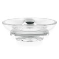Savoniera Fabia, 11x13x4 cm, alama/sticla, argintiu/transparent
