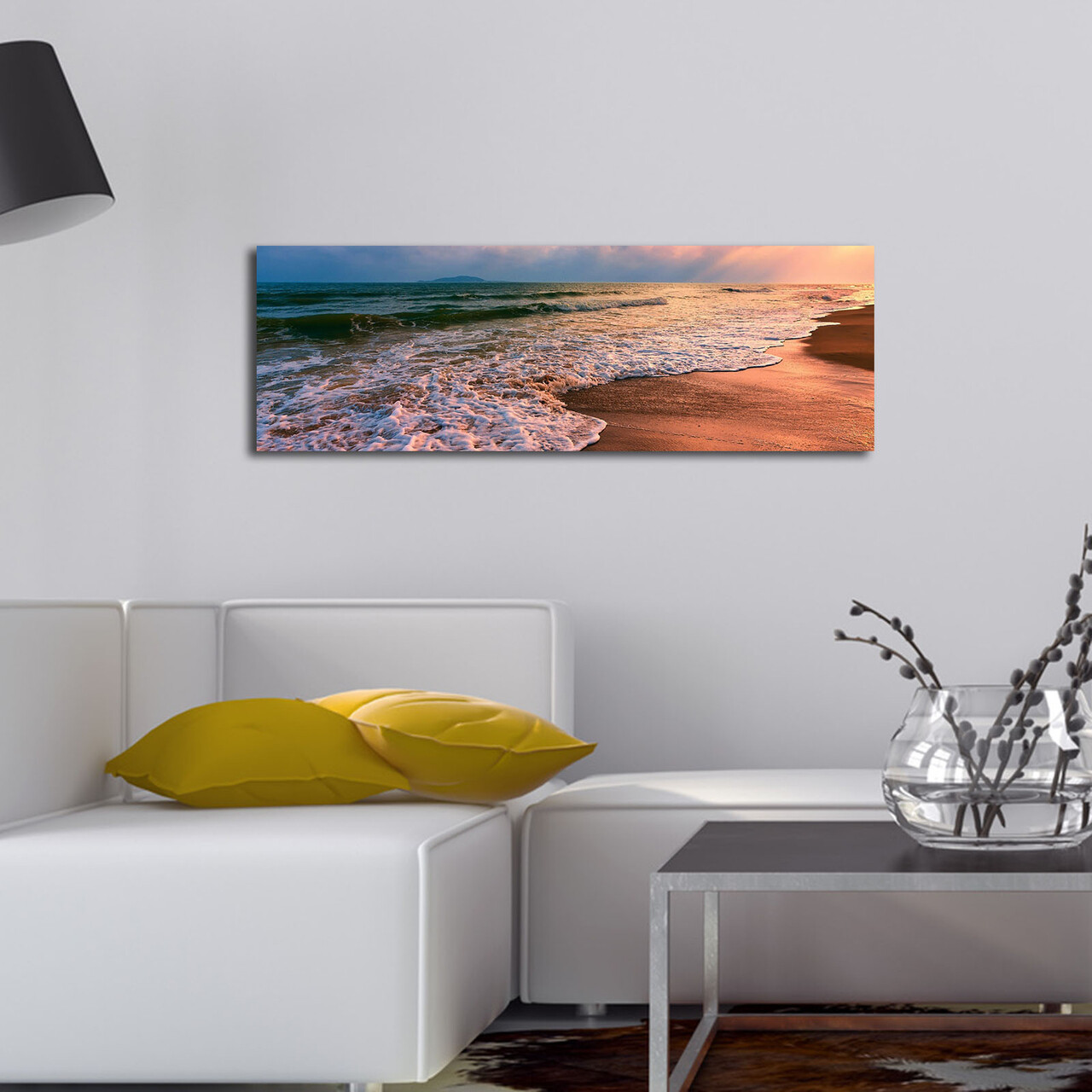 Tablou decorativ cu lumina LED, 3090İACT-72, 30 x 90 cm, Multicolor - view 4
