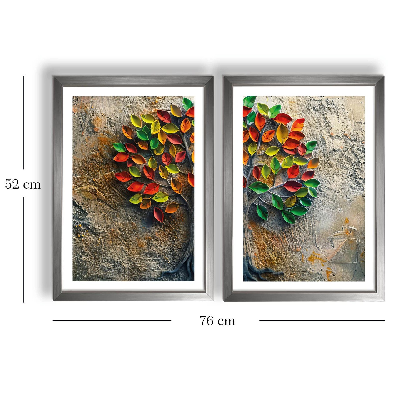 Set 2 tablouri decorative, 2Pantct-028, Cadru: 100% LEMN (Grosime: 1,9 cm), Multicolor - view 5