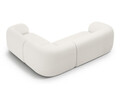 Coltar dreapta 4 locuri, Kate, Micadoni, 252x220x76 cm, tesatura boucle, alb