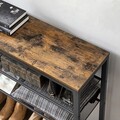 Pantofar cu 8 rafturi, Vasagle, 100x30x152 cm, PAL/otel, maro
