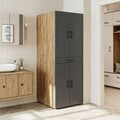 Dulap masina de spalat, Hanah Home, 2581, 70x185.3x67 cm, PAL MELAMINAT, Pin Atlantic / Antracit