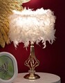 Lampa de masa Tarty, Mauro Ferretti, 1 x E27, 40W, 25x54 cm, fier, auriu/alb