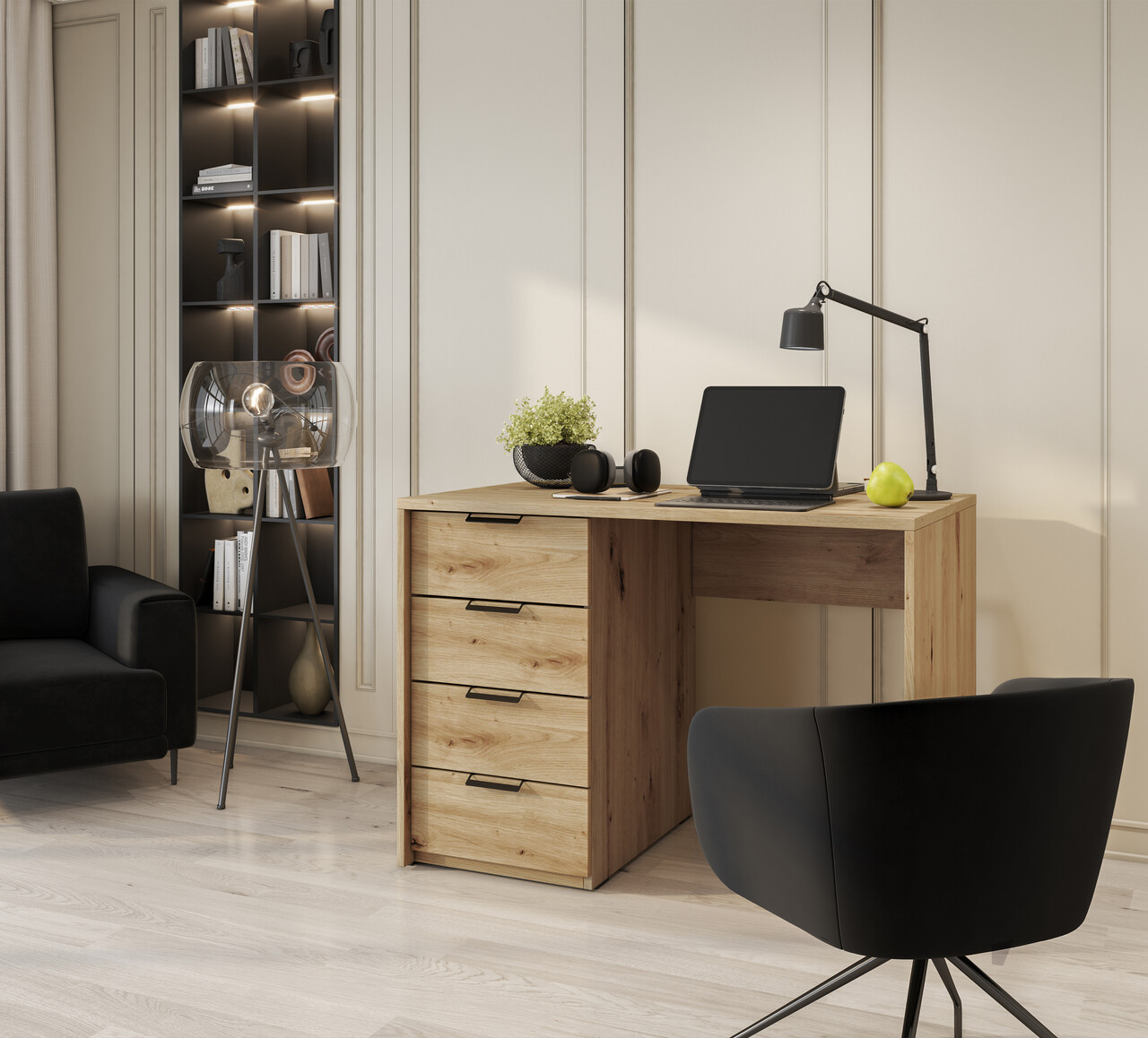 Birou ELTAP, Barold, 120x60x75 cm, PAL, stejar