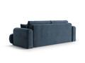 Canapea extensibila 3 locuri, Ella-193, Micadoni Home, 253x108x94 cm, tesatura structurata chenille, albastru inchis