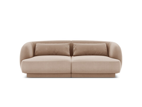 Canapea 2 locuri, Tulum, Cosmopolitan Design, 180x90x70 cm, catifea, bej