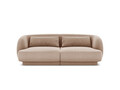 Canapea 2 locuri, Tulum, Cosmopolitan Design, 180x90x70 cm, catifea, bej