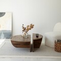 Set masute de cafea, Neostill, Podium Wood, Lemn masiv de pin, Maro