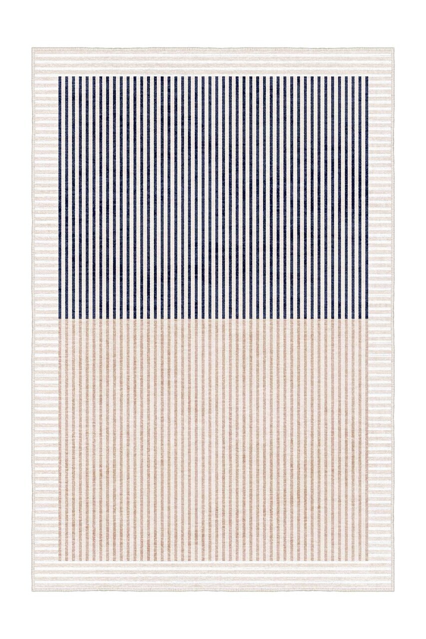 Covor, Sftkece014, 80x200 cm, Albastru inchis