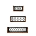 Set 3 rafturi pentru perete Buzim, Puqa Design, aluna/negru