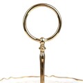 Platou etajat cu 2 niveluri Lisala, Homla, 21 cm/28 cm, sticla/inox, transparent/auriu
