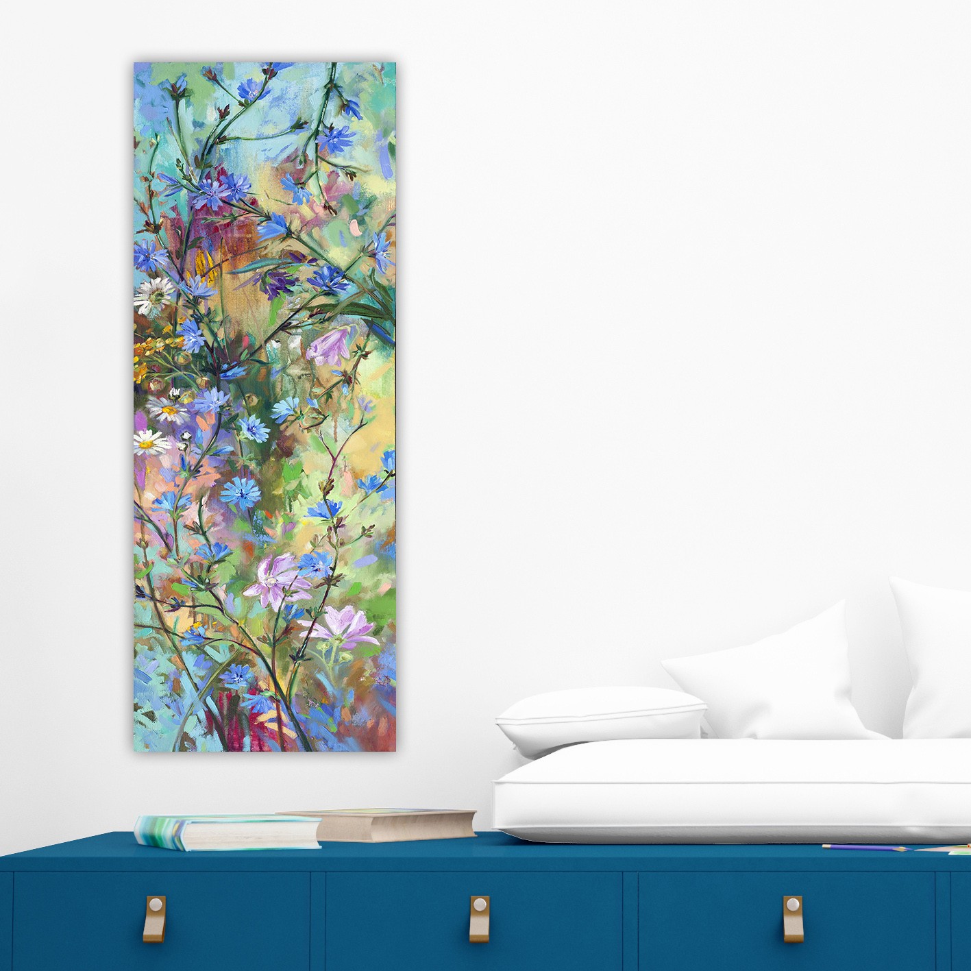 Tablou decorativ, DKY242484574_3080, Canvas, 30 x 80 cm, Multicolor