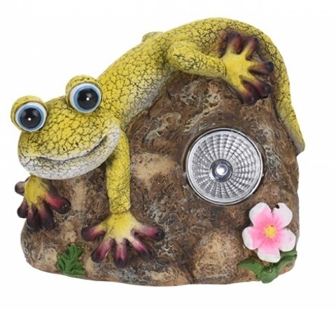 Lampa solara de gradina, 13 cm, Lizard Yellow