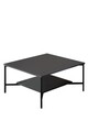 Masuta de cafea, Bexley, Black Line, 80x80x40 cm, PAL, Antracit / Negru