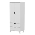 Dulap pentru haine, Inarch, Valencia, 72x176x47 cm, PAL, Alb