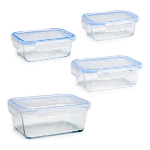 Set 4 caserole, vivalto, 420 ml, 600 ml, 750 ml, 1.5 l, sticla