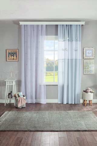 Perdea, baby cotton tulle (150x260 cm), Çilek, poliester