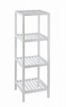 Organizator baie Norway, Wenko, 36 x 36 x 112 cm, lemn nuc, alb