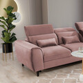 Coltar extensibil dreapta 4 locuri ELTAP, Foble, 267x196x100 cm, lemn/poliester, roz