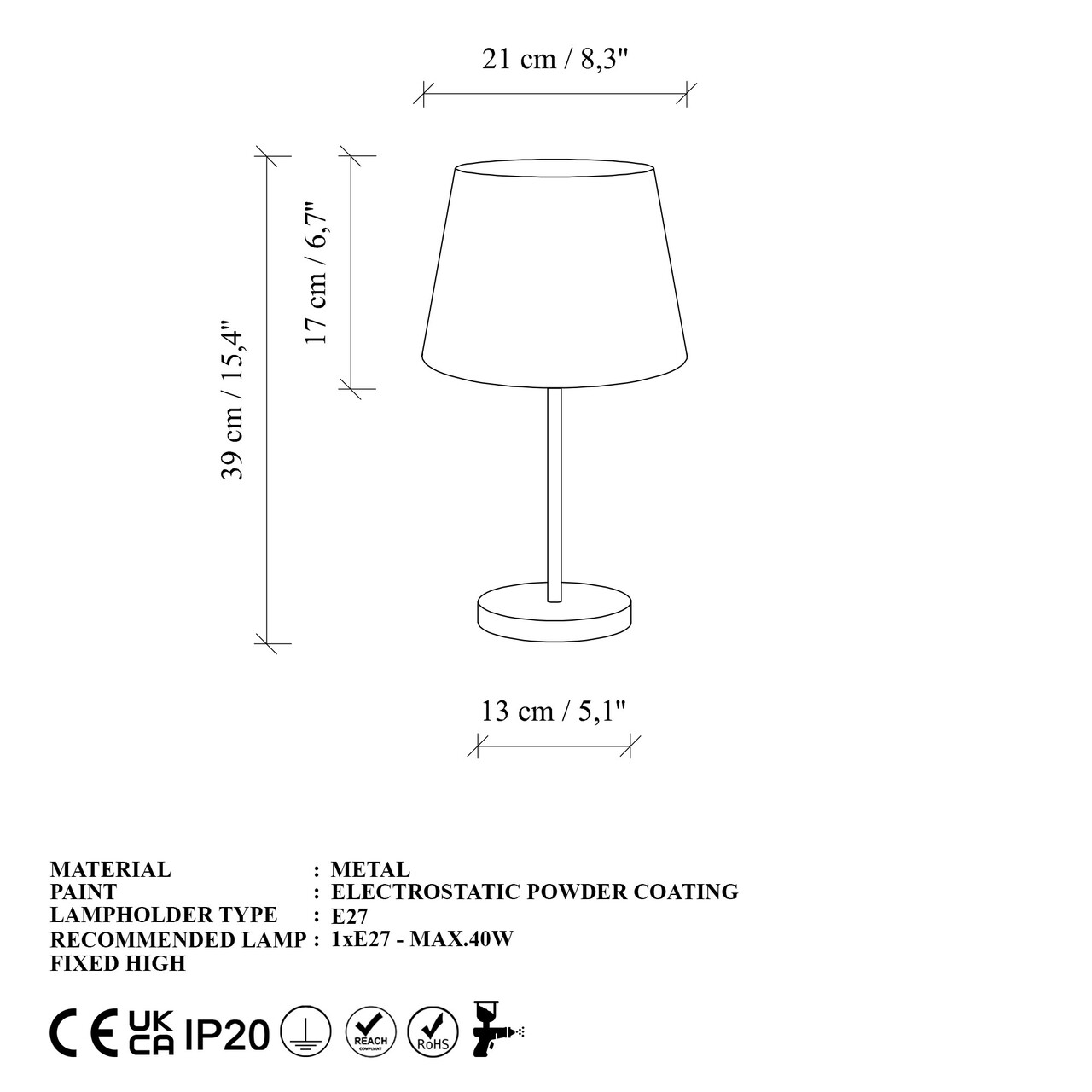 Set de lămpi de masă, Opviq, 892OPV2232, Maro antichizat - imagine 8