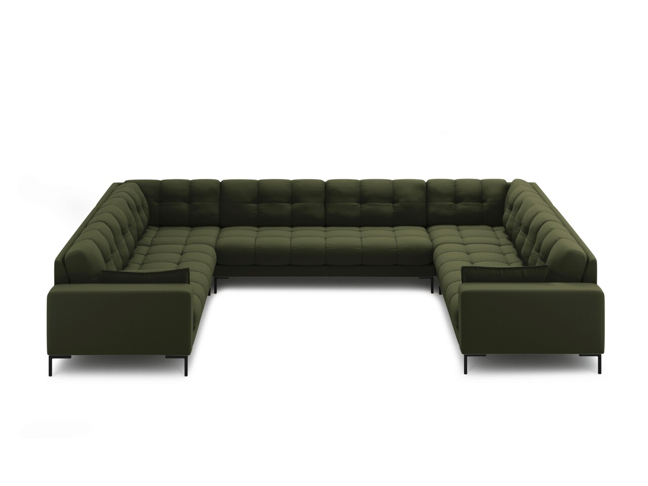 Canapea panoramica 9 locuri, Mamaia, Micadoni Home, BL, 337x256x75 cm, tesatura tip twill, bej deschis - 1 | YEO