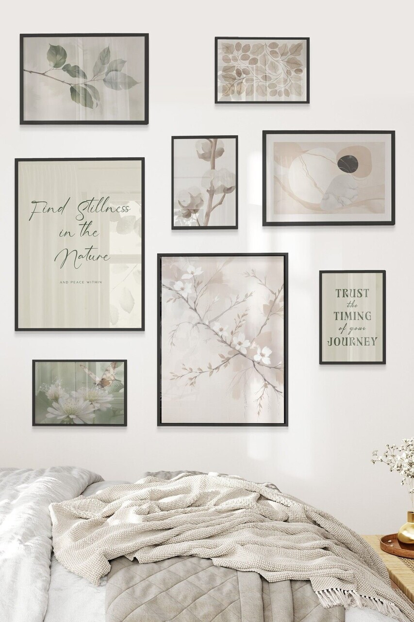 Tablou decorativ, Çgs-064-Black-Kck, Lemn masiv, Față: 100% PVC STICLĂ, Multicolor - view 2