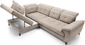 Coltar extensibil stanga 5 locuri ELTAP, LT-20REL, Inferne, 297x210x107 cm, lemn/poliester, bej