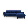 Coltar extensibil dreapta 4 locuri ELTAP, Foble, 267x196x100 cm, lemn/poliester, albastru inchis