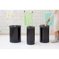 Cos de rufe, Brabantia, Matt, 35 L, 30x30x63.5 cm, otel, negru mat
