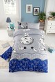 Lenjerie de pat dubla, Space Fitted, Tabu Home, 65% bumbac/35% poliester